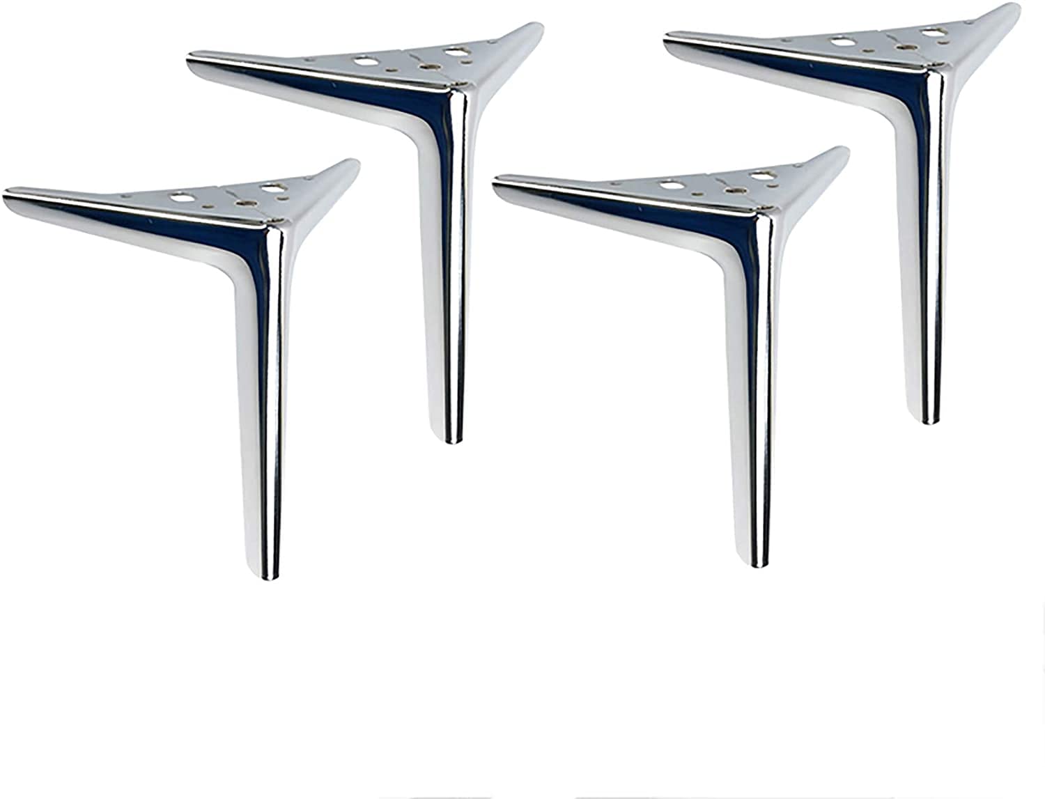 4 Pack Metal Furniture Legs - DIY Interchangeable Table Legs for Sofa, Coffee Table, Bedside Table, TV Stand, Cabinet & More - Gold/Silver (12cm/19cm) - Perfect for Home Office & Living Room Furniture Upgrade