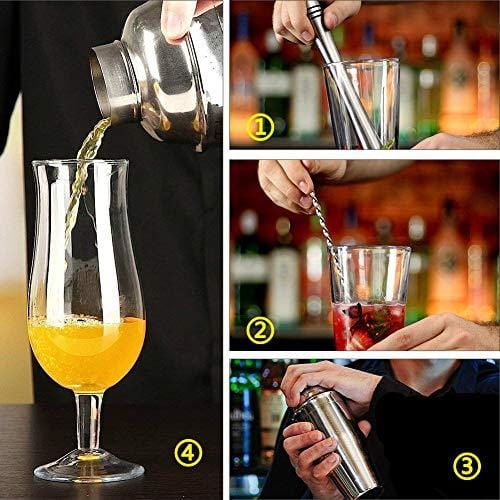 Premium 24-Piece Stainless Steel Cocktail Shaker Set with Stand - 750mL Bartender Kit for Home Mixology, Martini & Drink Making - Perfect for Parties, Bars & Home Entertaining
