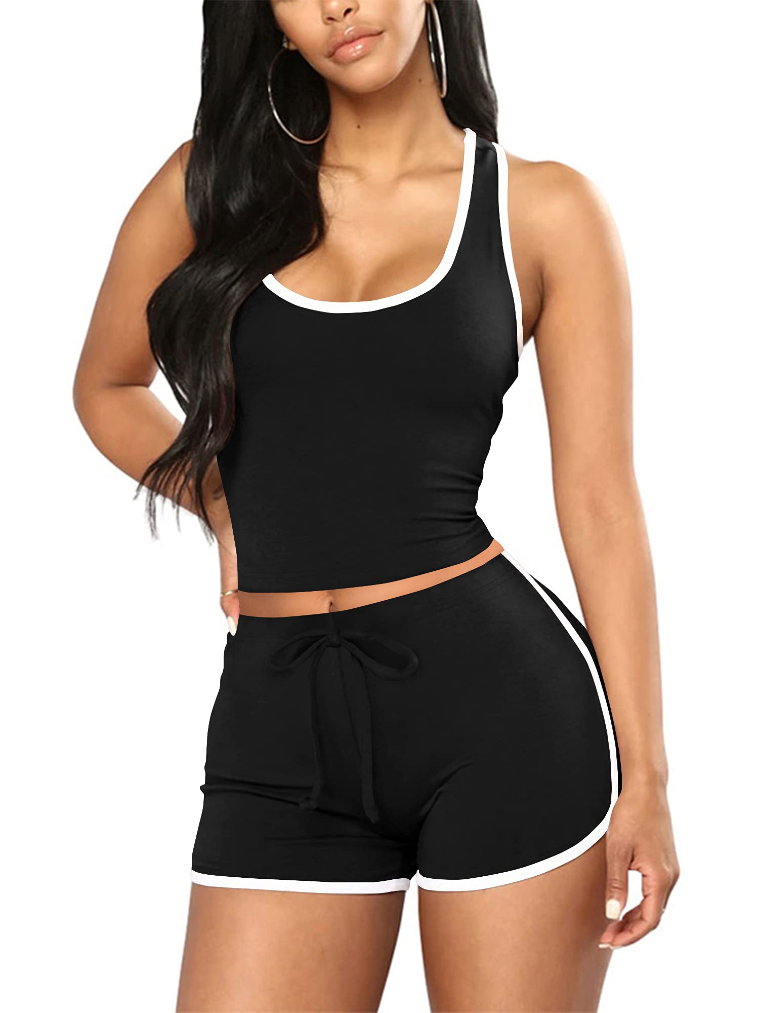 Mrskoala Women's 2-Piece Summer Lounge Set - Sexy Sleepwear Pajama Shorts Set | Cute & Comfortable for Sleep, Loungewear & Vacation