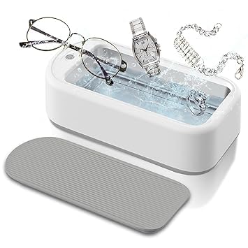 HEXAHOME Ultrasonic Jewelry Cleaner Machine - 360° Professional USB Cleaning Device for Glasses, Watches & Jewelry | Low Noise Portable Design | Perfect for Home, Travel & Gift Use