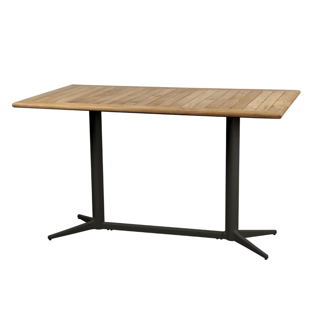 Outdoor Café Table - Rectangular Drop Leaf Design for Patio, Garden, and Balcony Use