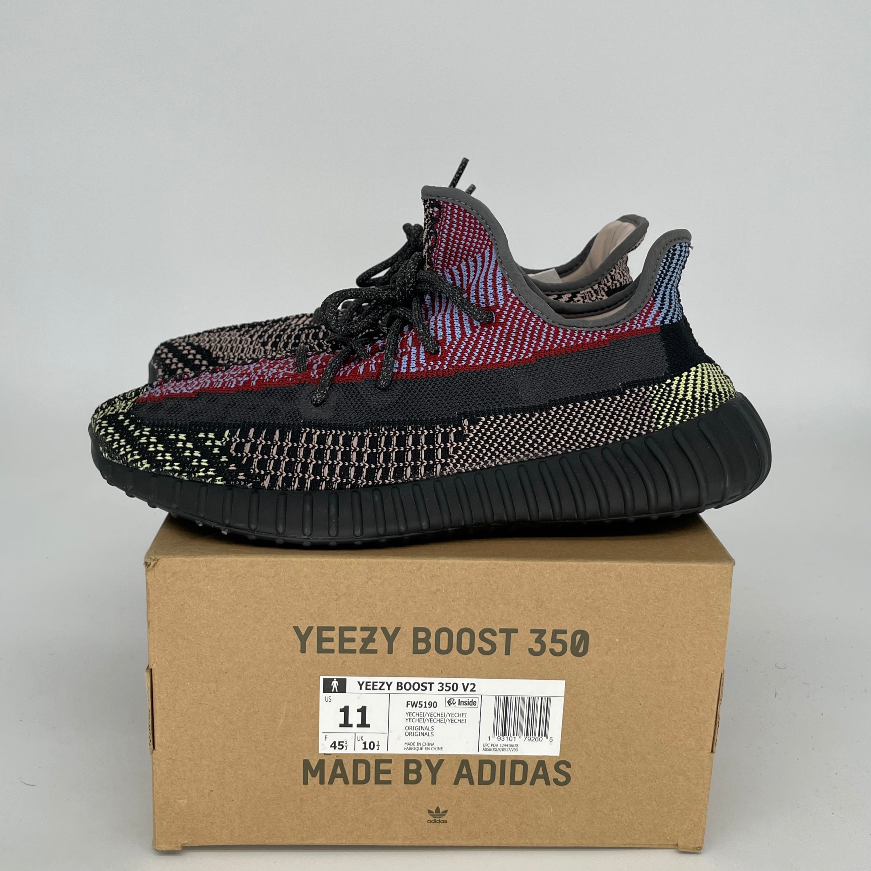 Adidas Yeezy Boost 350 V2 Yecheil Non-Reflective - Men's Size 11 Running Shoes | Stylish Sneakers for Casual Wear, Gym & Street Fashion