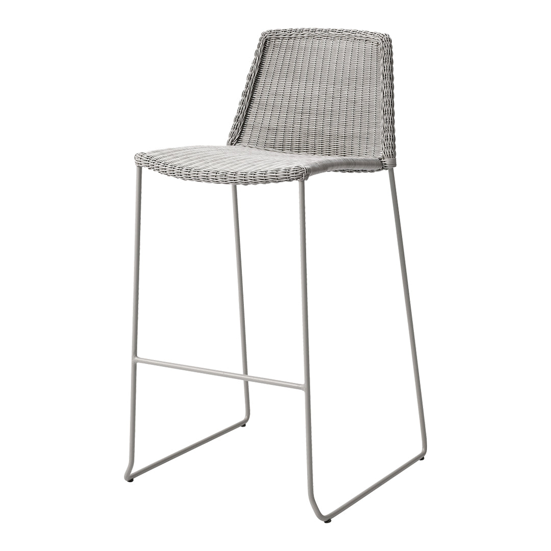 Breeze Bar Chair - Modern Adjustable Counter Stool for Kitchen Island, Breakfast Nook & Home Bar - Comfortable Backless Swivel Seat with Footrest