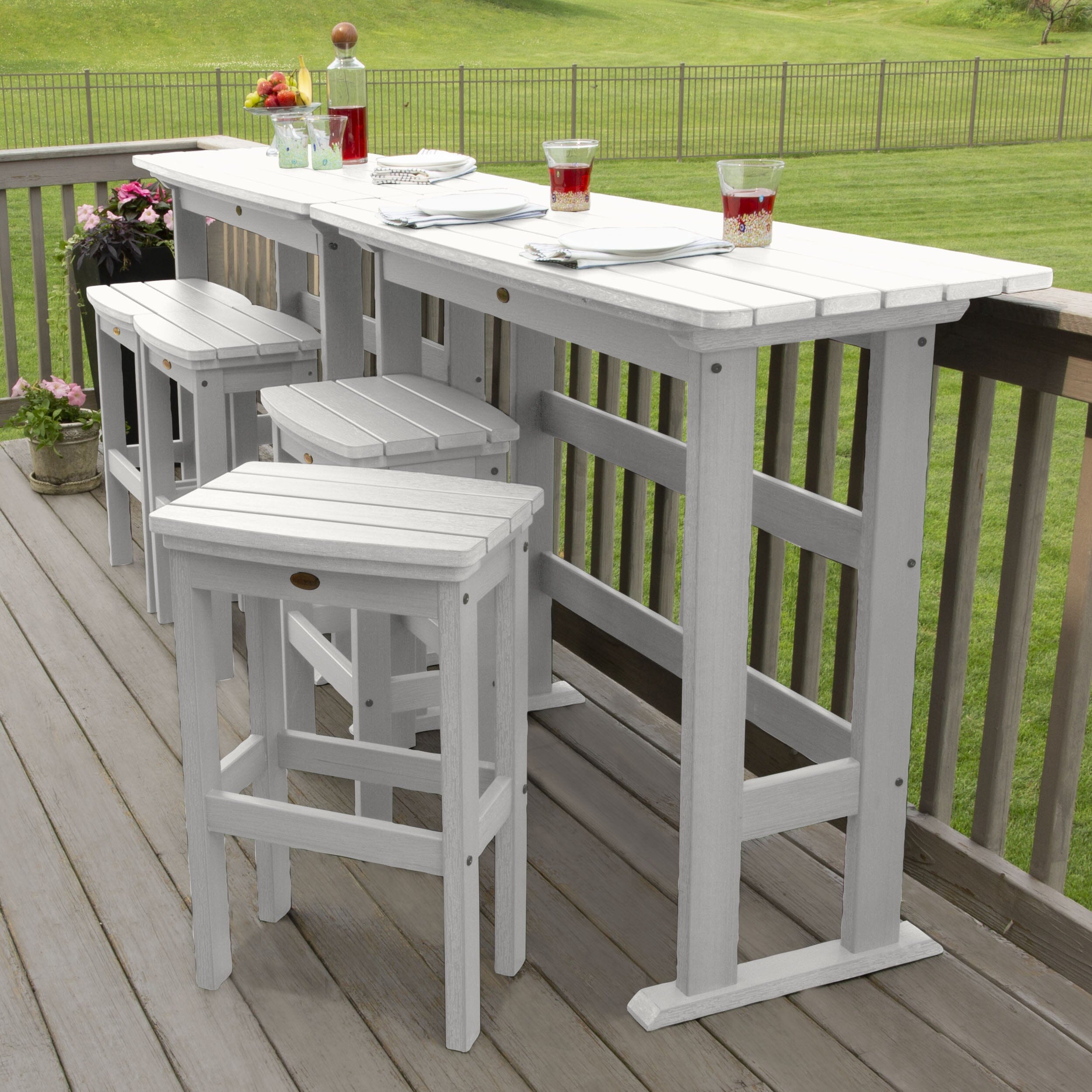 Lehigh 6-Piece Bar Height Balcony Patio Set - Outdoor Dining & Relaxing Furniture for Small Spaces