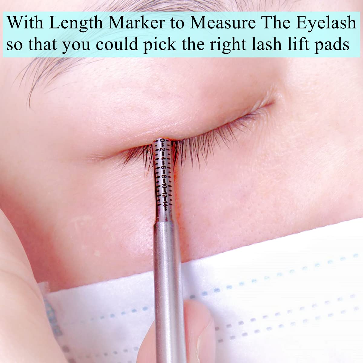Professional Reusable Metal Lash Lift Tool with Makeup Mirror & Eyelash Separator - Length Marker for Precise Lash Perming - Perfect for Salon & Home Use - Fast Eyelash Perm Stick for Attaching & Combing Lashes - Ideal for DIY Lash Lifts, Beauty Professionals & Makeup Artists