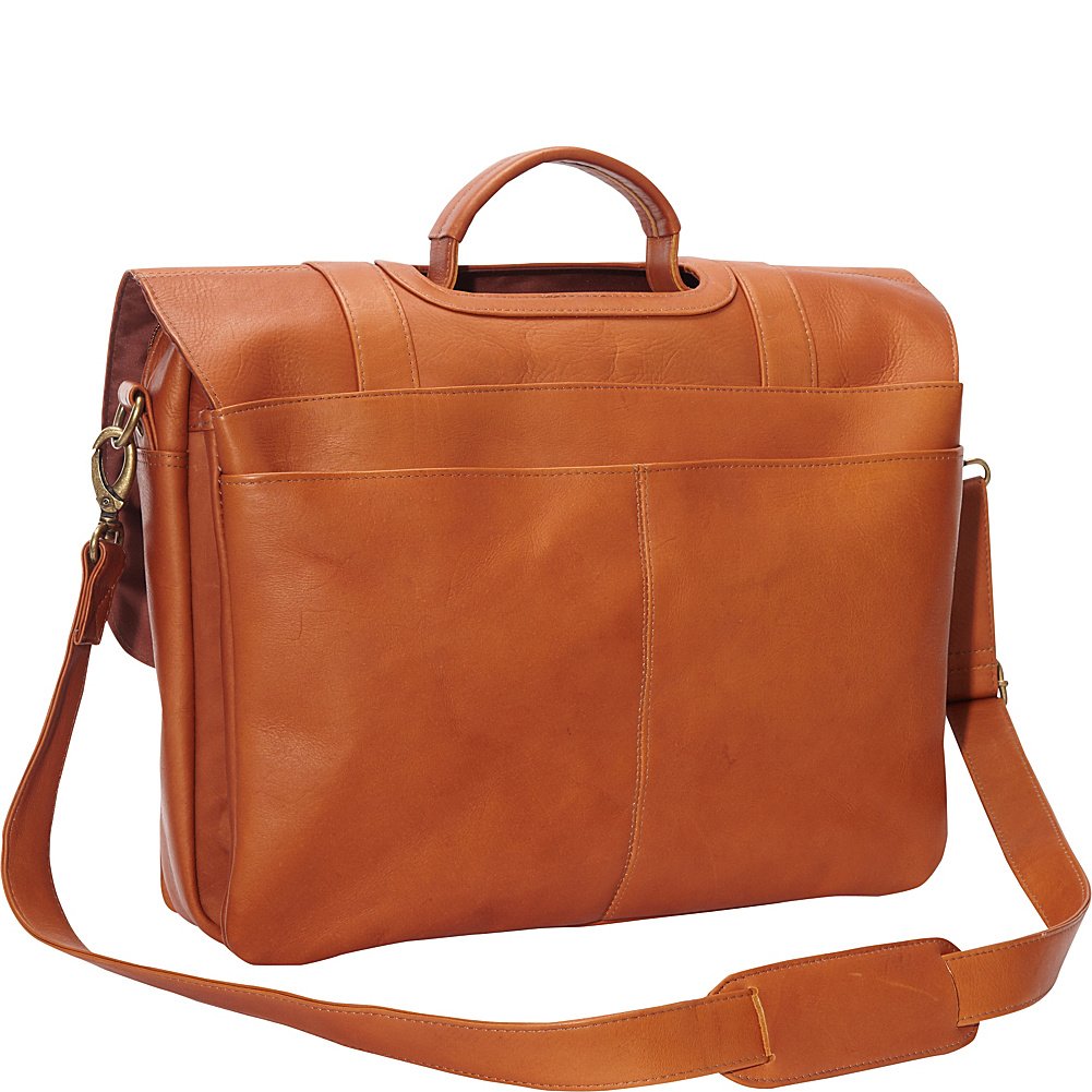 Premium Genuine Leather Laptop Briefcase for Men & Women - 17 Inch Business Computer Bag with Adjustable Shoulder Strap (17”x13”x8”) - Ideal for Office, Travel & Work Commute