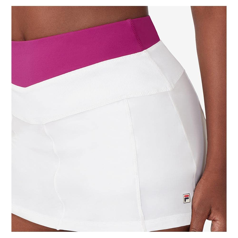 Fila Baseline 12.5 Inch Women's Tennis Skirt - Fuchsia & Hot Coral | Athletic Skirt for Tennis, Golf, Running & Workouts | Comfortable & Stylish Activewear