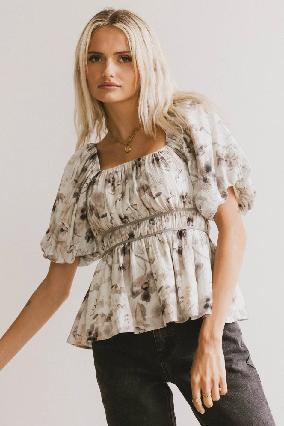 Arden Floral Tie Blouse for Women | Elegant Wrap Top with Floral Print | Perfect for Office, Date Night & Spring Outfits | FINAL SALE