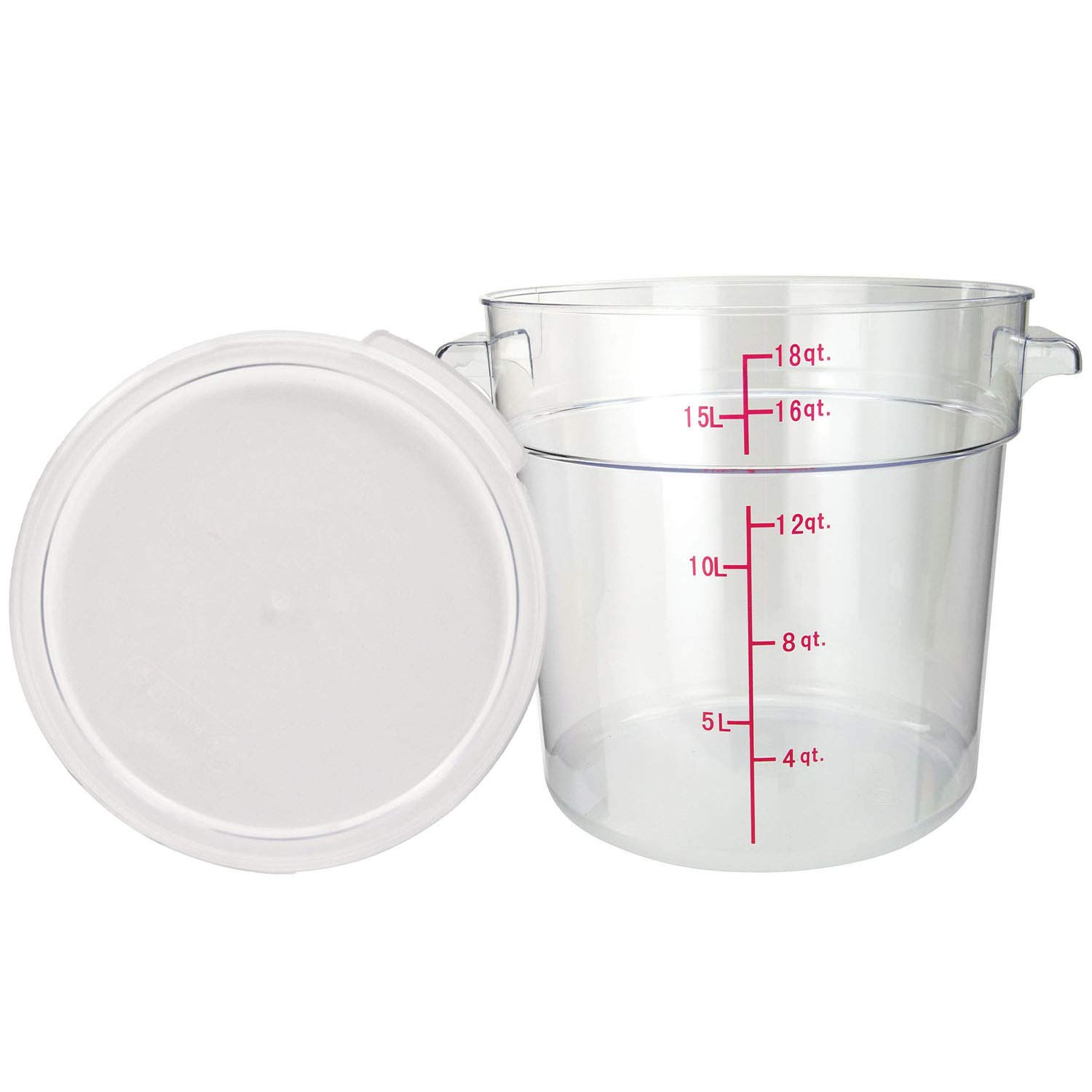 Tiger Chef 18 Quart Commercial Grade Clear Polycarbonate Food Storage Containers with Lids - BPA-Free, Stackable for Restaurant, Kitchen & Meal Prep