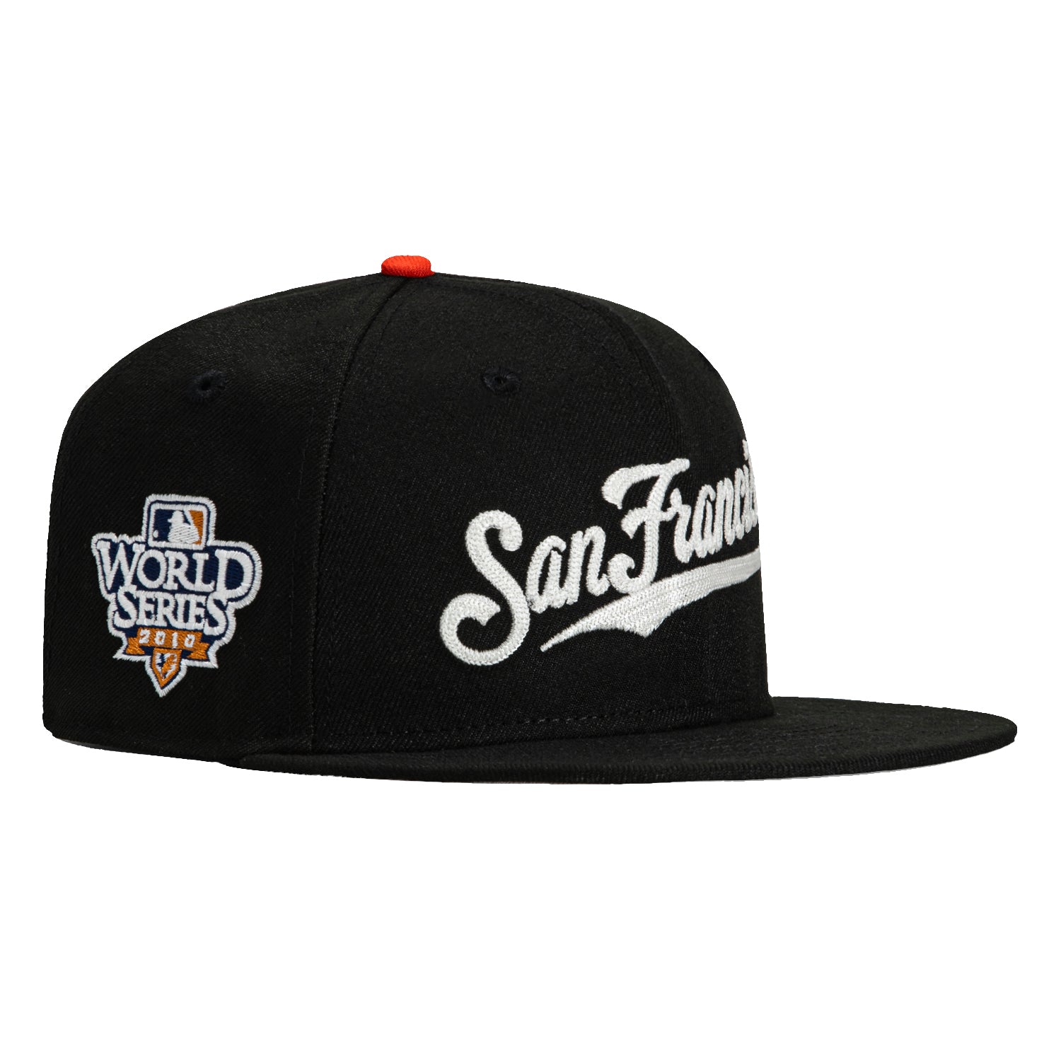 New Era 59Fifty Glow Chain Stitch San Francisco Giants 2010 World Series Patch Snapback Hat - Black | Official MLB Baseball Cap for Men & Women | Perfect for Games, Collecting & Streetwear Fashion