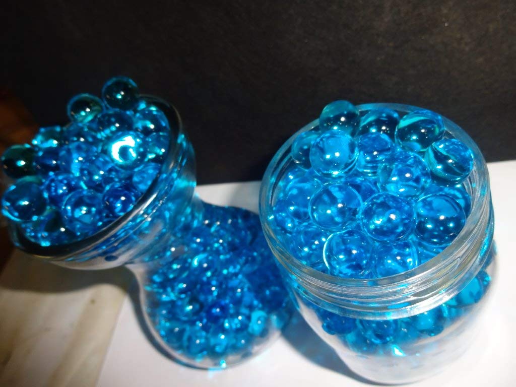Deco Water Beads - Premium Peacock Blue Vase Filler for Weddings, Home Decor & DIY Candle Holders | Sensory Play, Floral Arrangements & Event Centerpieces