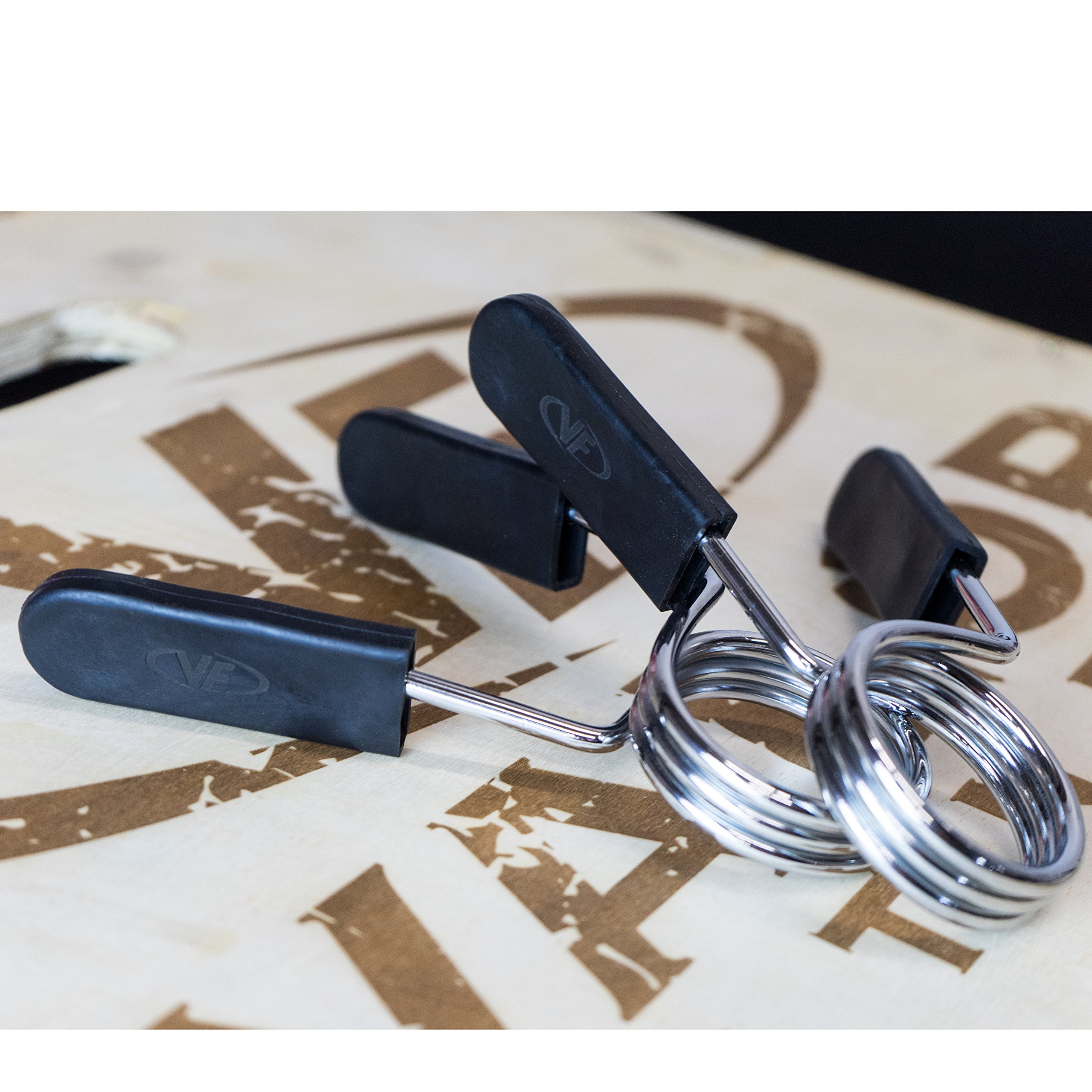 Olympic Barbell Clips for Weight Lifting - 2 Inch Spring Clamps for Gym & Home Workouts