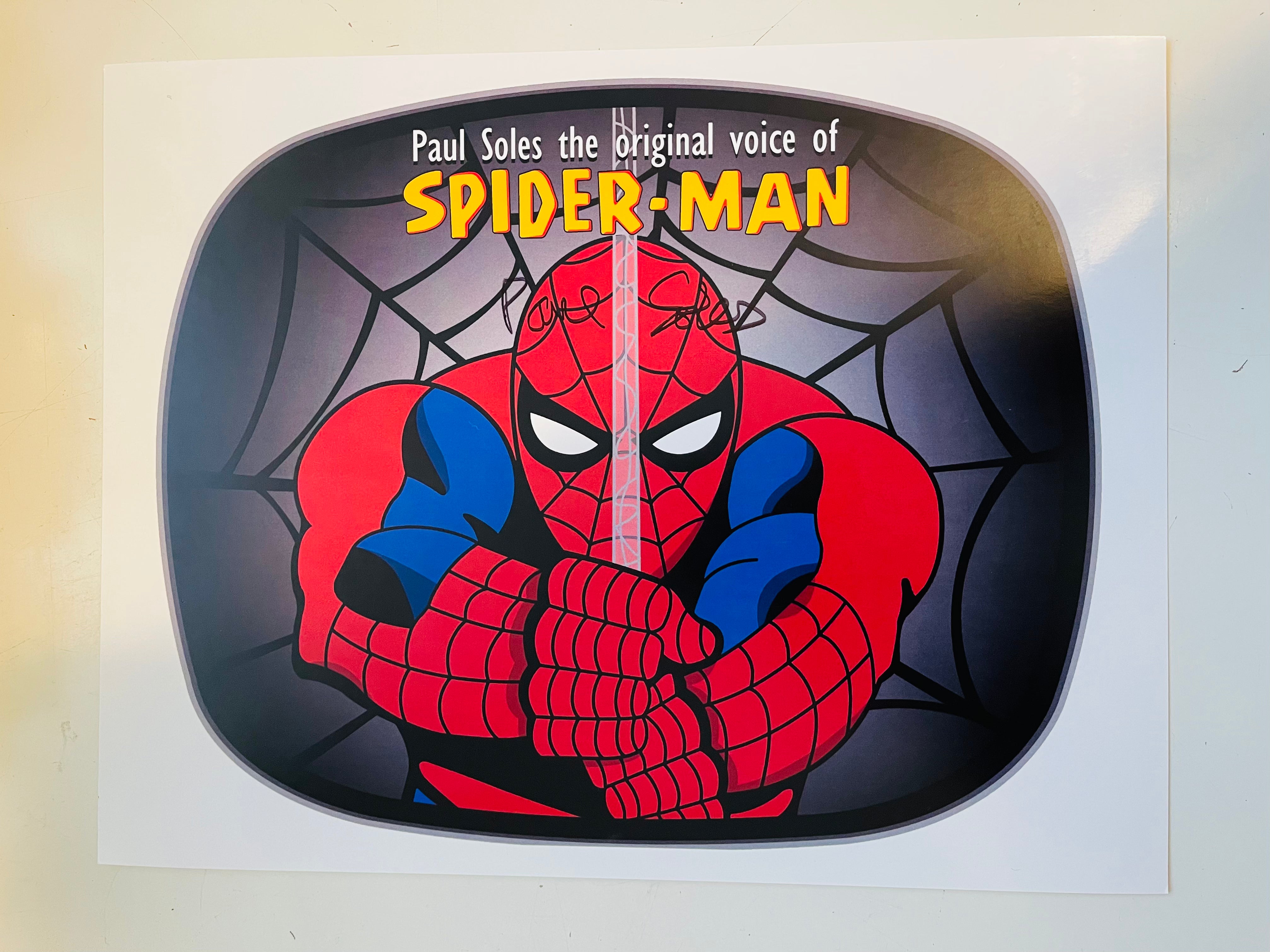 Rare Spider-Man Cartoon Autograph 8x10 Photo - Paul Soles Signed with COA - Perfect for Marvel Collectors & Comic Book Fans