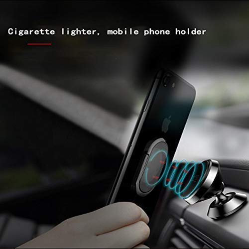 PIKFOS USB Rechargeable Electric Cigarette Lighter - Universal Smart Phone Holder with Ring Bracket for All Mobile Devices - Perfect for Smoking, Camping & Outdoor Activities