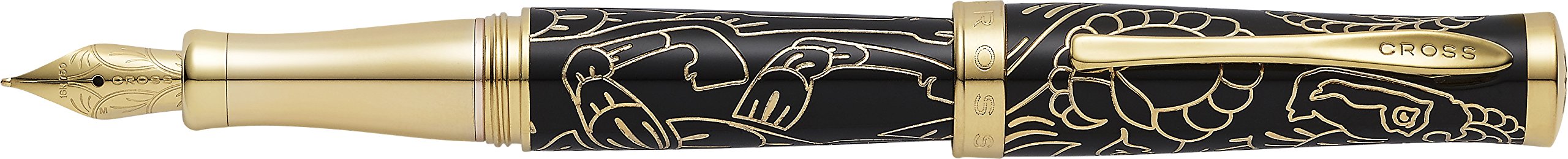 23K Gold Plated Fountain Pen - Year of The Goat Special Edition with Gift Box (Black) - Perfect for Collectors, Calligraphy & Luxury Gifts