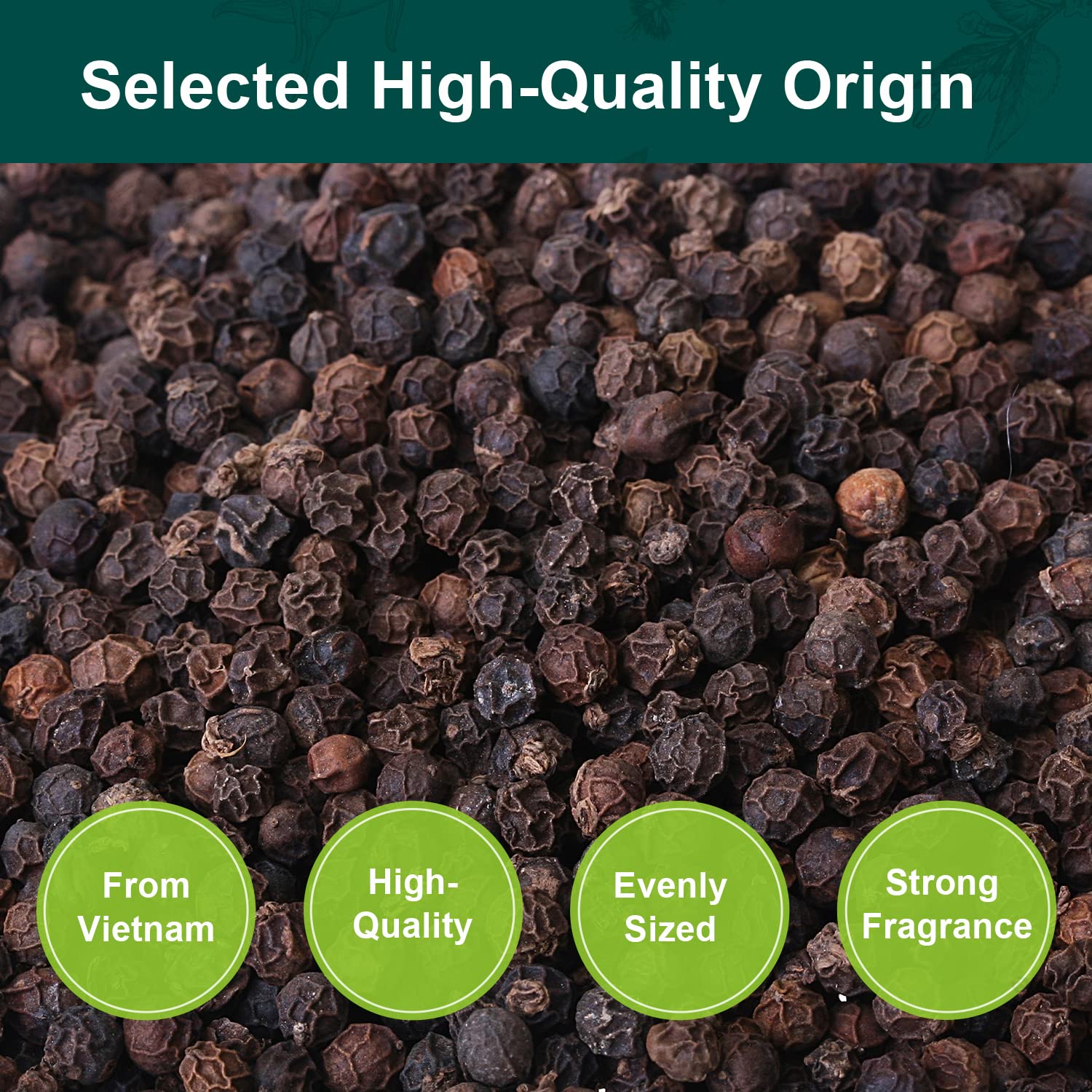 Premium Soeos Whole Black Peppercorns 32oz - Non-GMO, Kosher Certified, Freshness-Sealed Packaging - Perfect for Pepper Grinder Refill & Gourmet Cooking - Ideal for Steaks, Salads, Soups & Home Kitchen Use