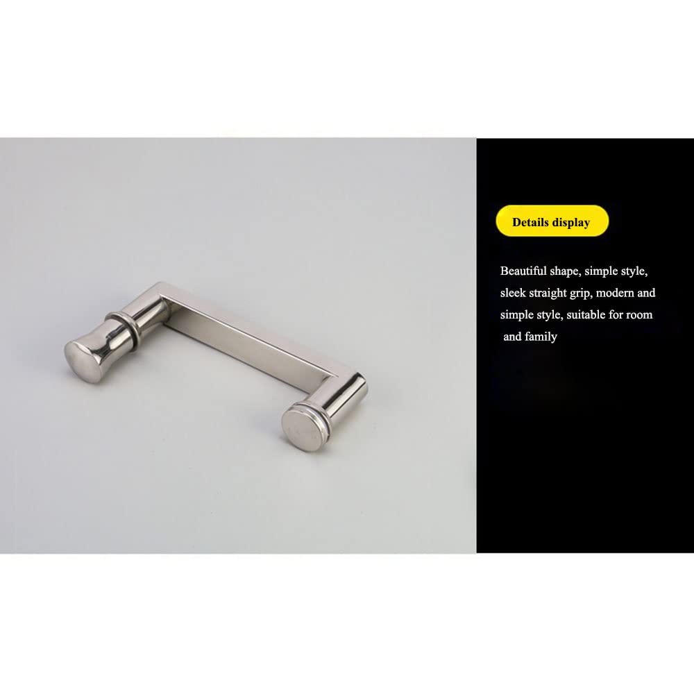 Stainless Steel 304 Shower Door Handle - 145mm Hole Spacing, Black Bathroom Glass Door Handle for Shower Enclosures & Bathroom Doors
