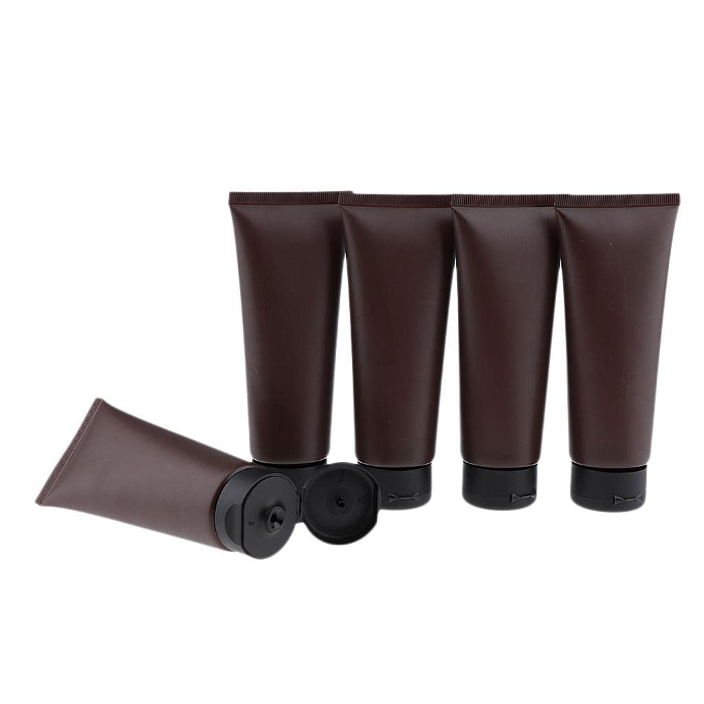 VMS INDIA 5-Pack 100ml Empty Squeeze Tubes for Makeup, Lotion, Face Wash & Cream Storage | Travel-Friendly Refillable Cosmetic Containers | Perfect for DIY Skincare, Salon Use & On-the-Go Beauty Essentials