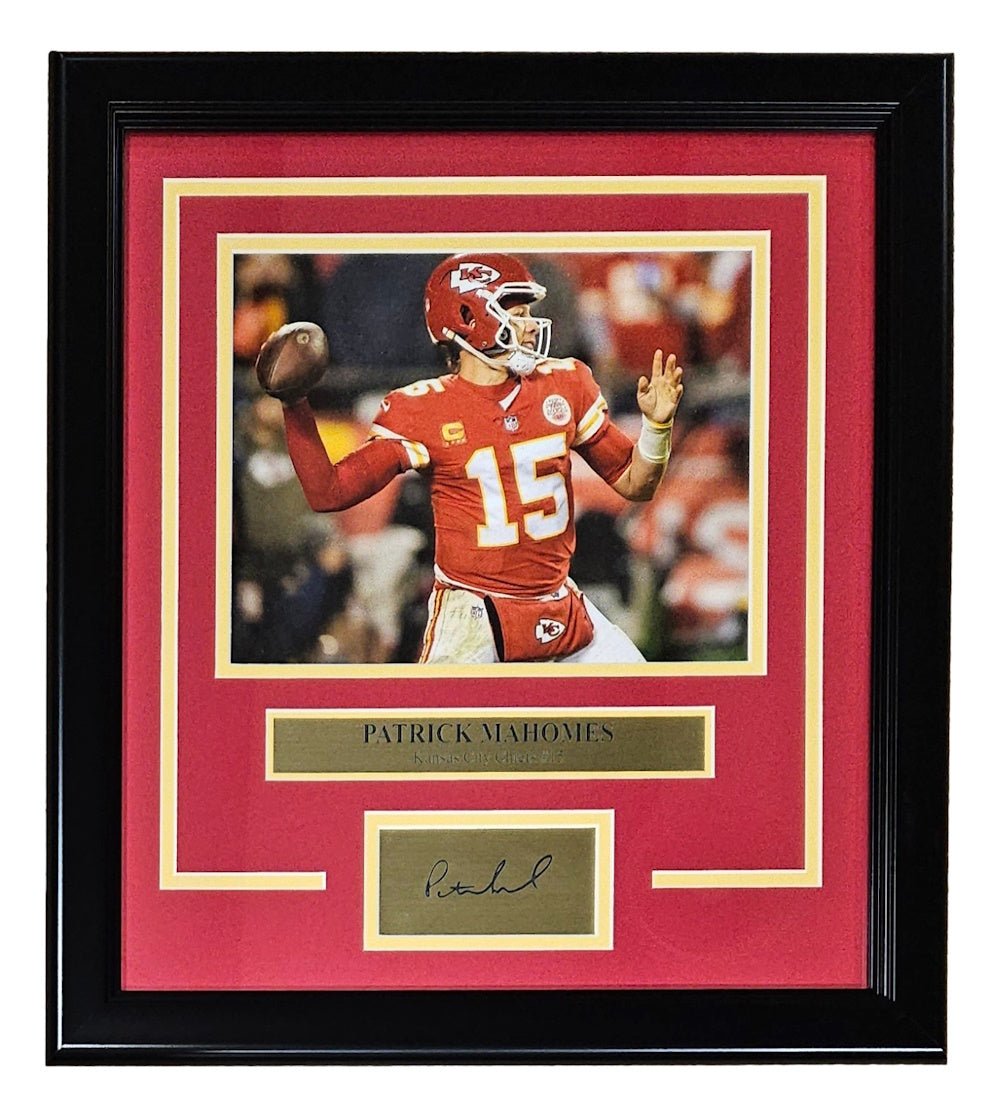 Patrick Mahomes Autographed 8x10 Photo - Kansas City Chiefs Red Jersey with Laser Engraved Signature - Perfect for Sports Memorabilia Collection, Man Cave Decor, and Chiefs Fan Gifts