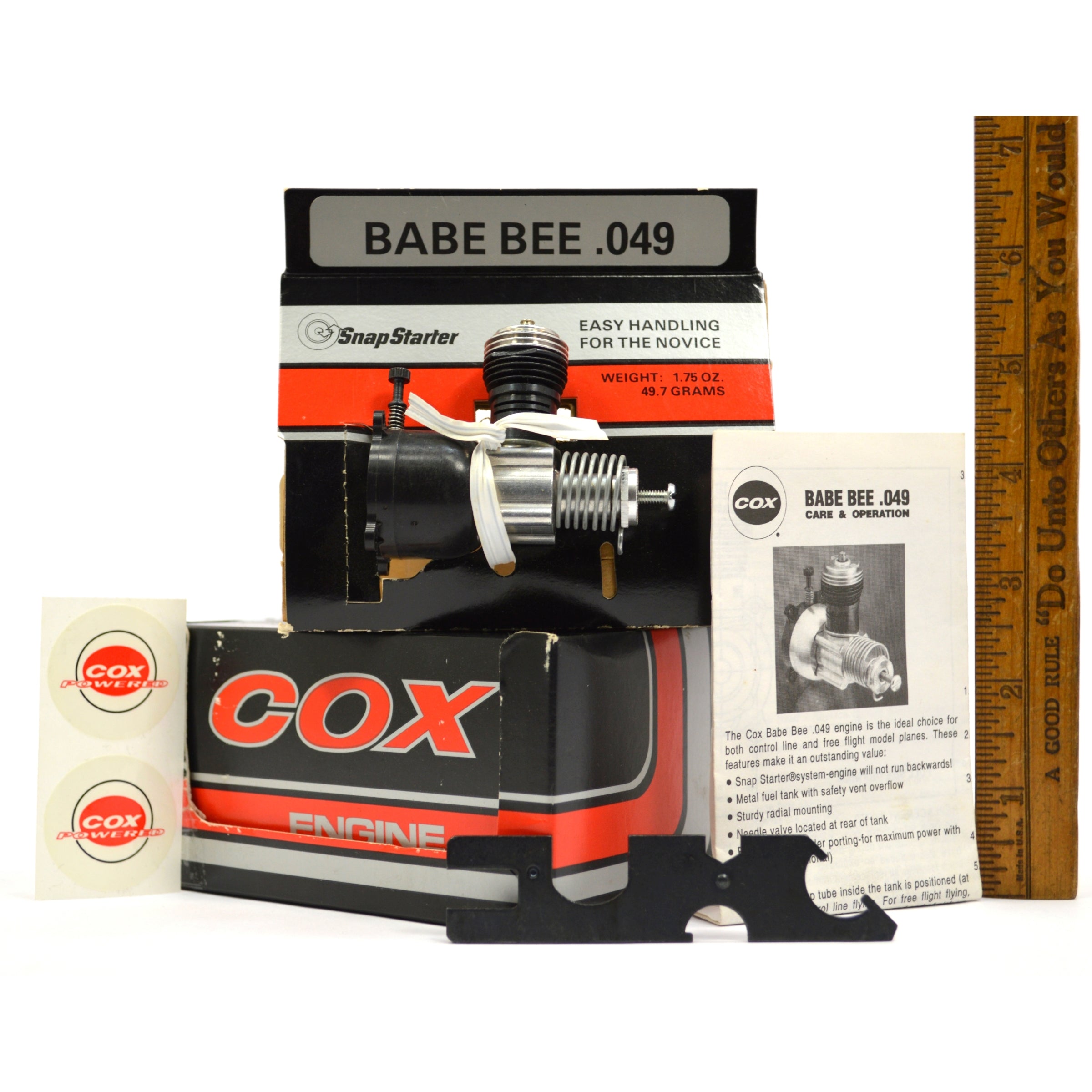 New in Box COX BABY BEE .049 Engine with Snap Starter #350 for Model Airplanes 20442 - Perfect for RC Aircraft Hobbyists and Beginners