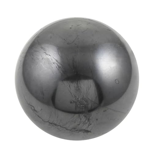 Shop LC Natural Shungite Sphere - 100mm (Approx. 10886 Ct) for Home & Office Decor | Feng Shui Healing Stone, EMF Protection, Meditation Aid