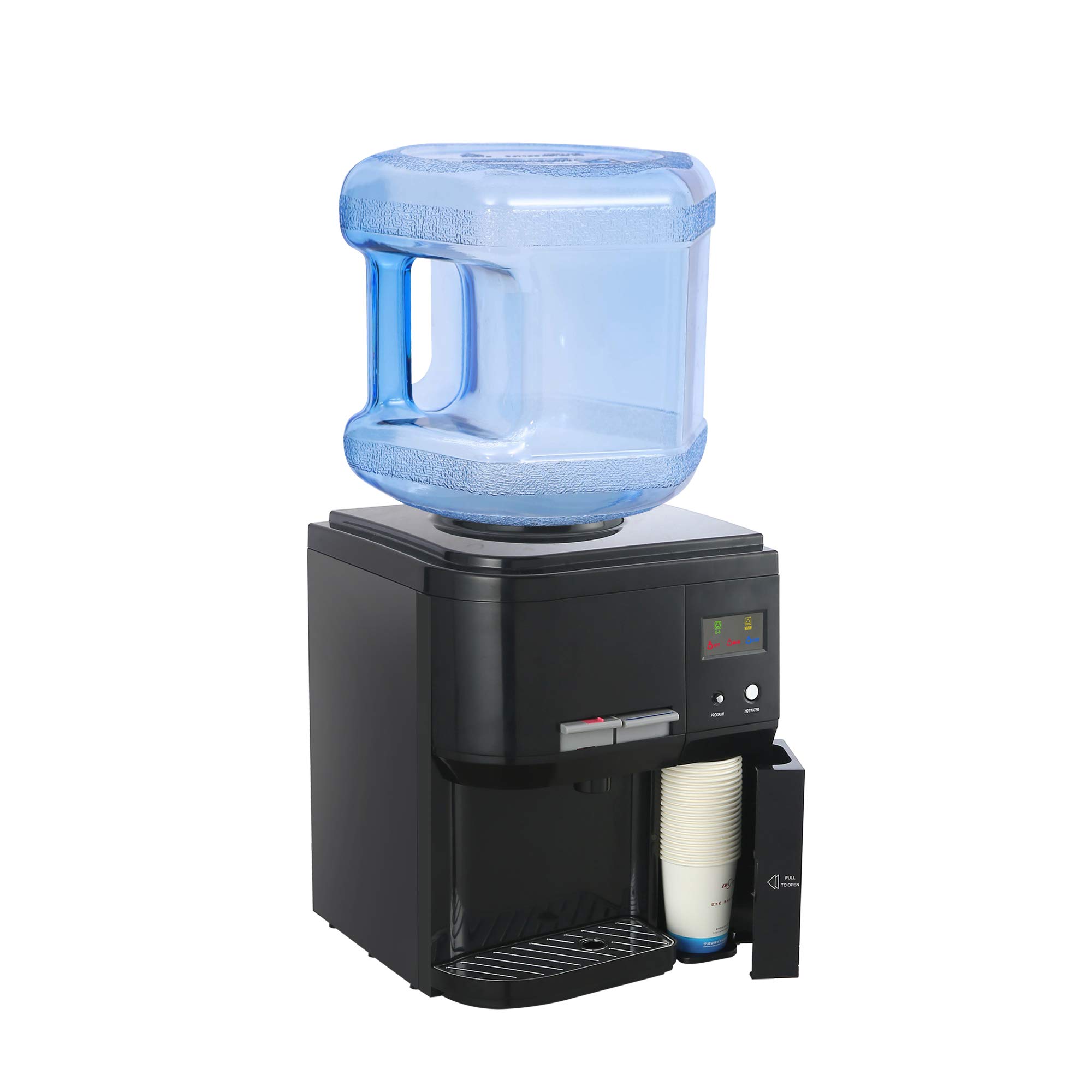 Amay 3 to 5 Gallon Countertop Hot and Cold Water Dispenser with Child Safety Lock & Energy Saving Switch - Perfect for Home, Office, and Kitchen Use