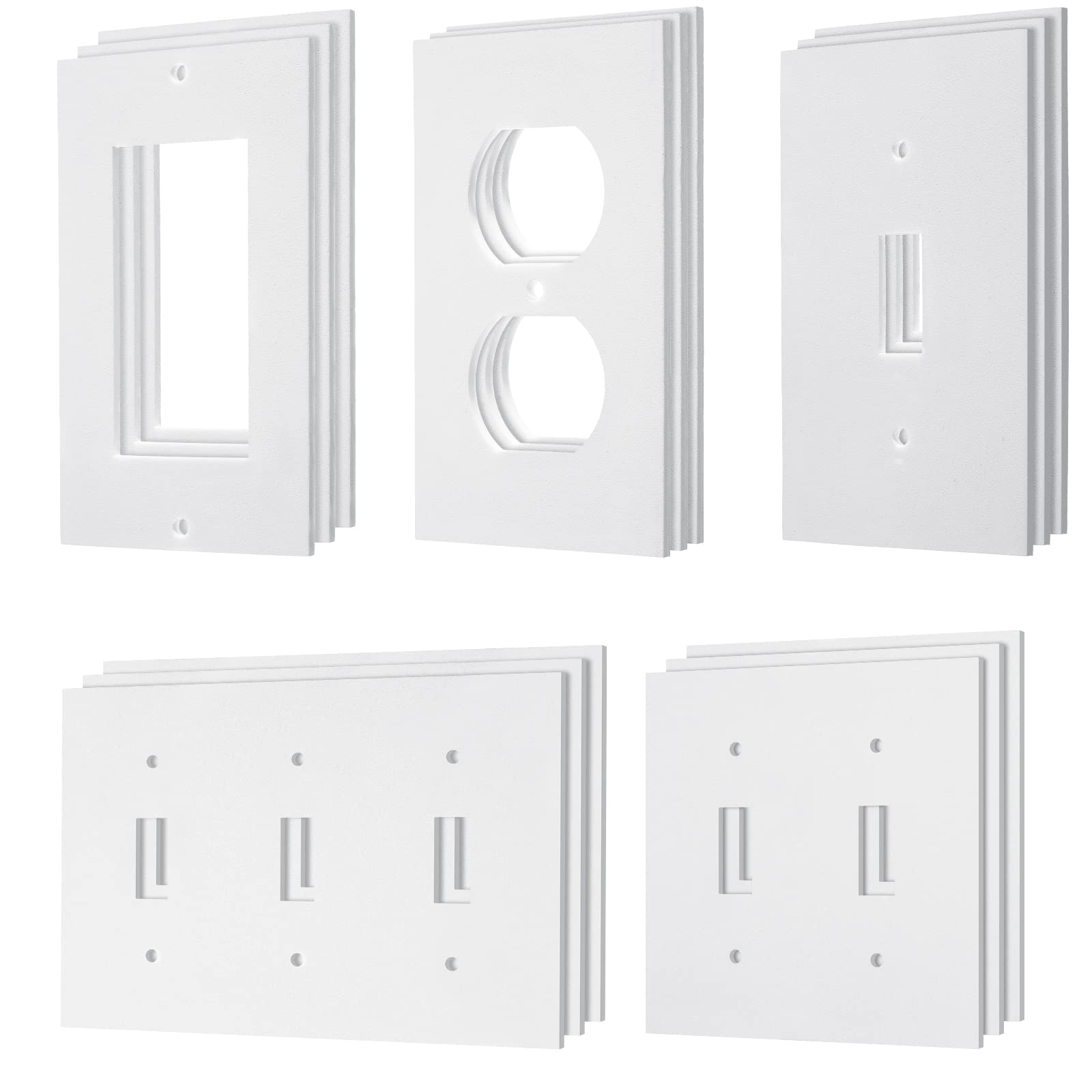 Energy-Saving Electrical Outlet Insulation Pads - 28 Pack Weatherproof Foam Switch Sealers for Wall Plates | Reduce Drafts & Save Energy in Homes & Offices