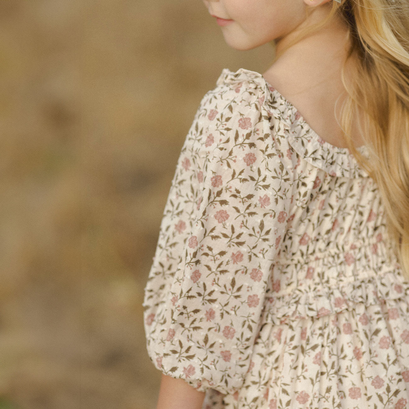 Junie Dress - Poppy Bloom Floral Print in Ecru | Women's Summer Casual Dress for Beach, Vacation & Outdoor Events | FINAL SALE