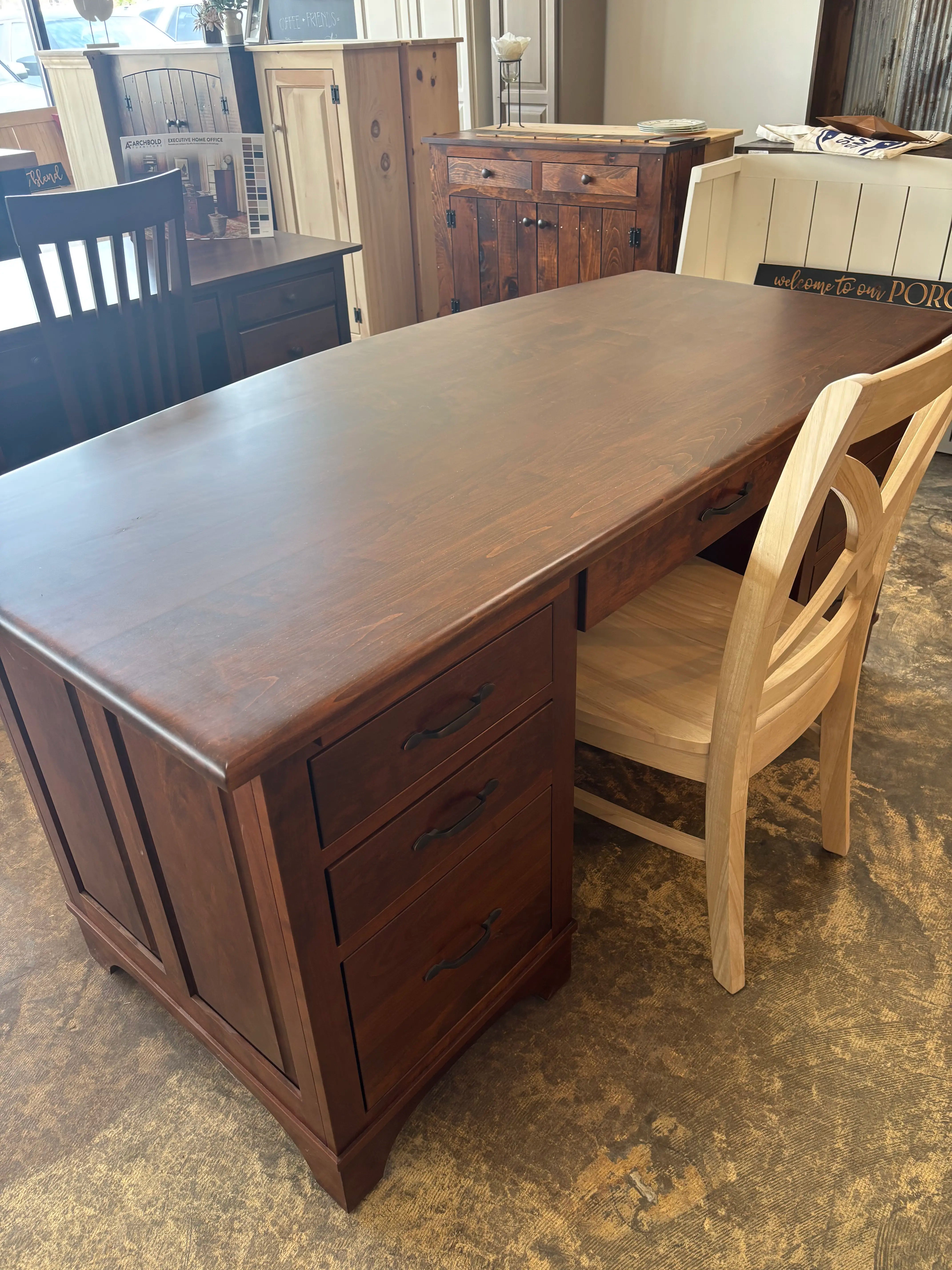 Finley Executive Desk - Modern Office Desk with Storage, Durable & Stylish Workspace Solution for Home & Business Use