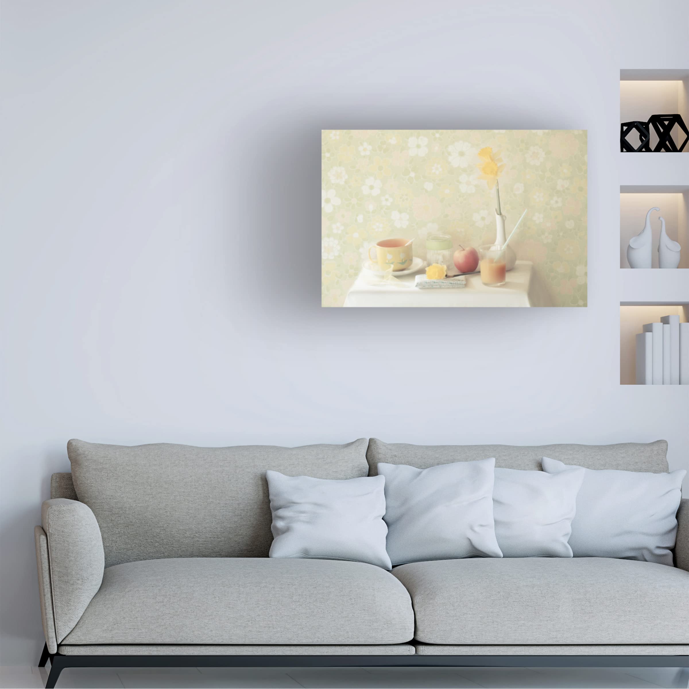 Yellow Canvas Art by Delphine Devos - Modern Abstract Wall Decor for Living Room, Bedroom & Office - Trademark Fine Art Collection