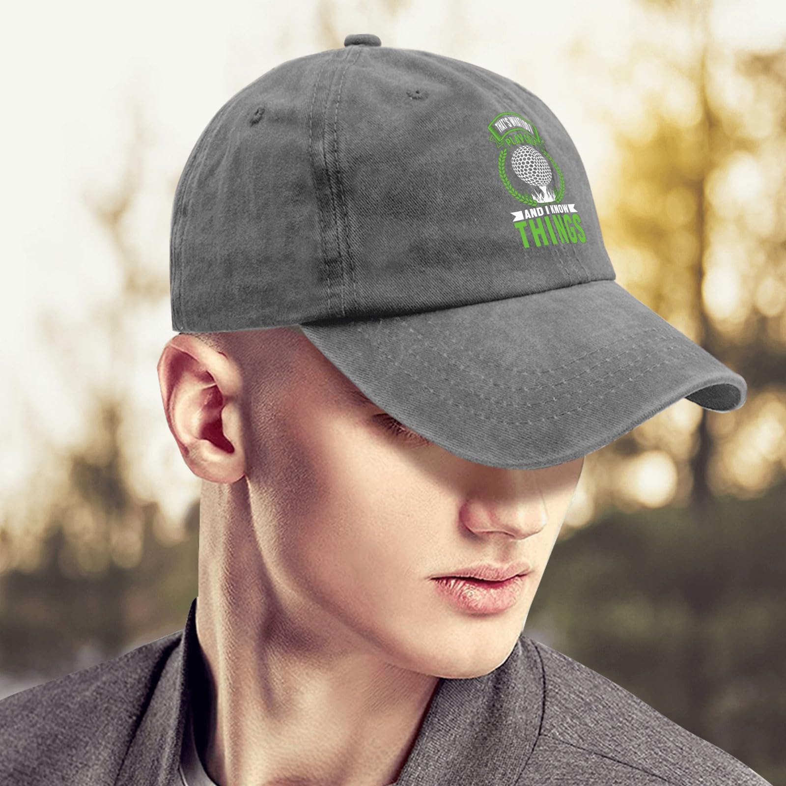 Funny Golf Dad Hat - 'That's What I Do I Play Golf & I Know Things' Baseball Cap for Men & Women | Perfect Golf Course & Casual Wear Accessory