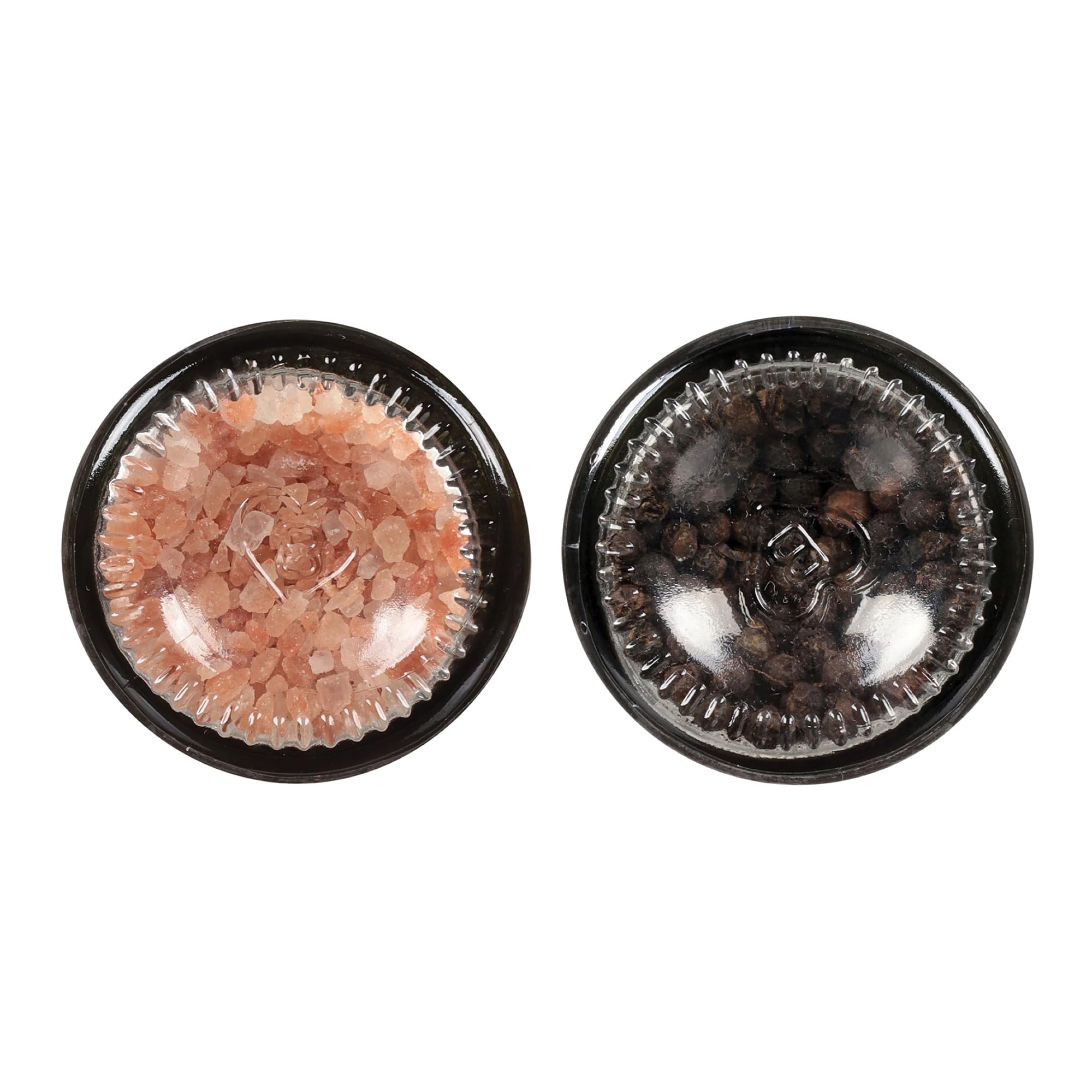 Premium Himalayan Pink Salt & Black Peppercorn Grinder Set - Adjustable & Refillable 2-Pack (2.5oz Salt + 1.25oz Pepper) - Perfect for Cooking, Seasoning, Steak, Salad & Gourmet Dishes - Ideal Kitchen Gift & Home Use