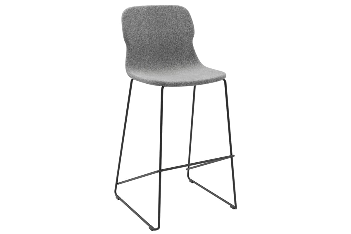 Sammy Counter Stool with Sled Base - 30 Inch Seat Height, Fabric Upholstered Bar Stool for Kitchen Island, Breakfast Nook & Home Bar Decor