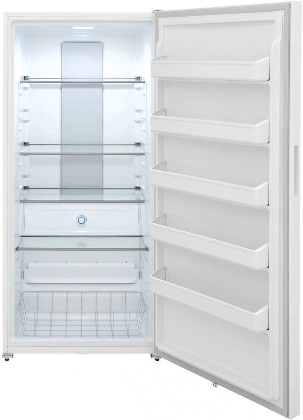 Frigidaire FRUF2020AW 20 Cubic Feet Upright Freezer - White, Energy Efficient Standalone Deep Freezer for Home, Garage, or Basement Storage
