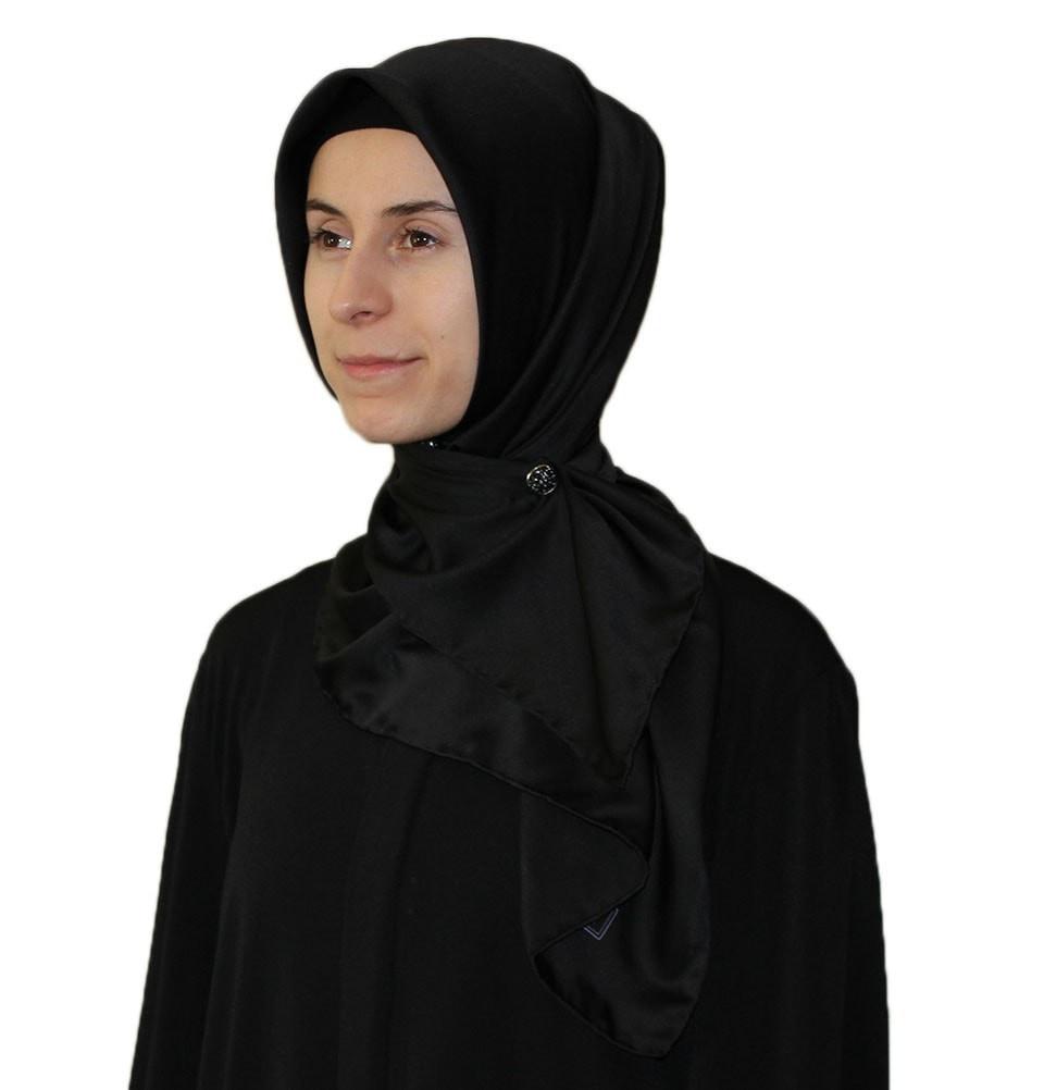 Aker Satin Square Hijab Scarf 4072 911 - Soft Muslim Headscarf for Women, Breathable & Lightweight Prayer Shawl - Perfect for Daily Wear, Work, and Special Occasions