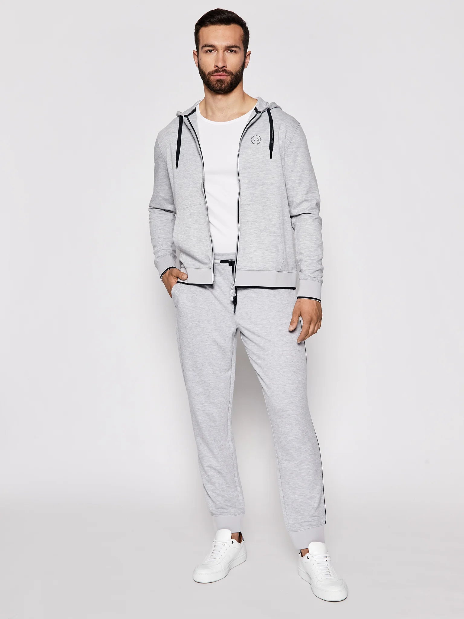 Armani Exchange Grey Men's Dress Pants - Slim Fit Formal Trousers for Business, Office & Special Occasions