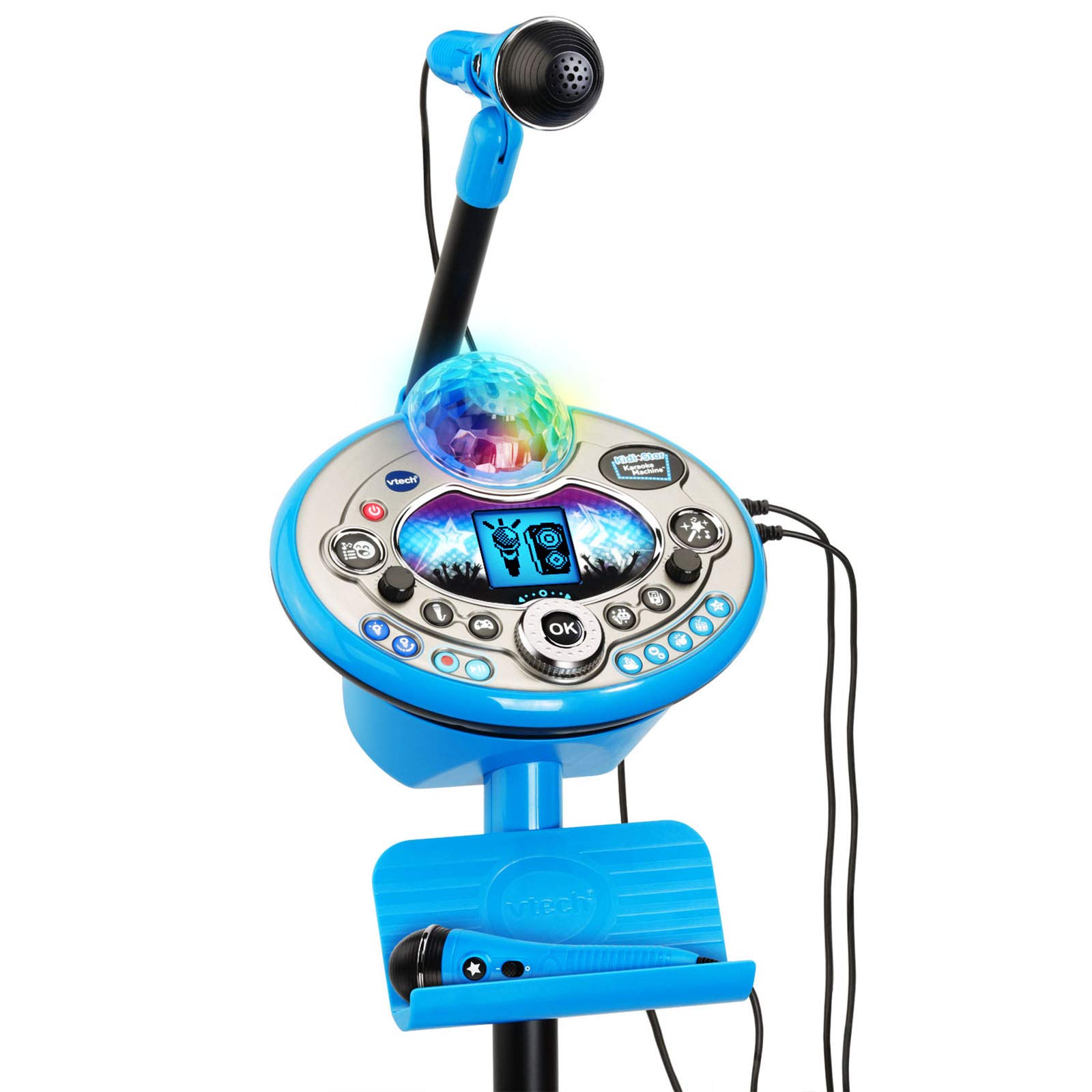VTech Kidi Star Deluxe Karaoke Machine for Kids with 2 Microphones & AC Adapter - Blue | Portable Singing Toy for Home Parties, Birthday Gifts & Family Entertainment