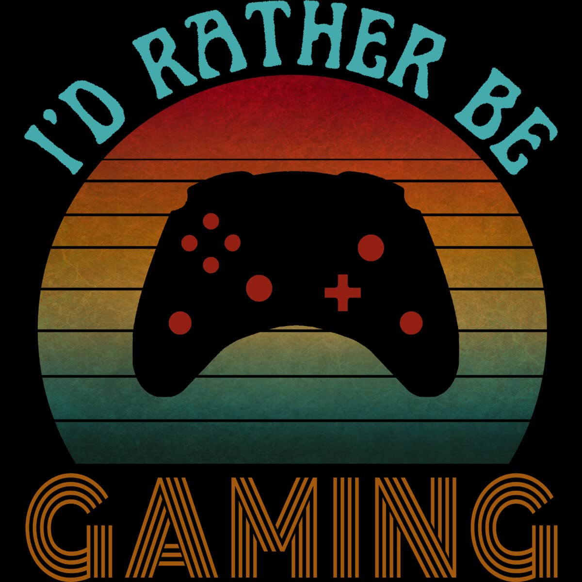 Design By Humans Men's I'd Rather Be Gaming Graphic Tank Top - Comfortable Casual Tee for Gamers, Lounge & Everyday Wear