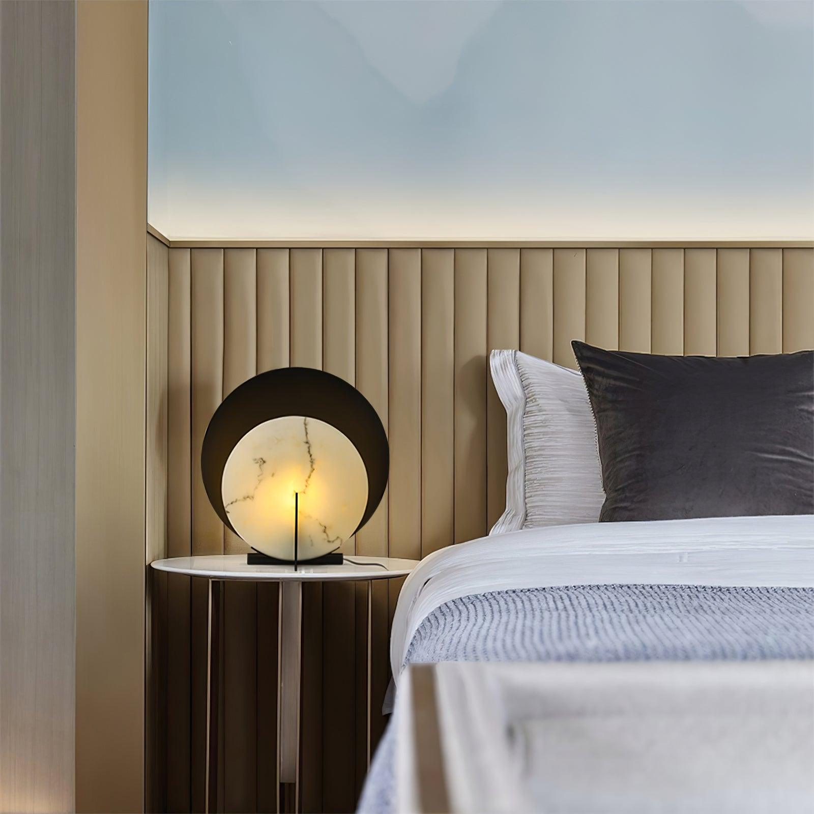 Corbett Asteria Table Lamp - Modern LED Nightstand Lamp with USB Port, Adjustable Brightness for Bedroom, Living Room, and Office Decor