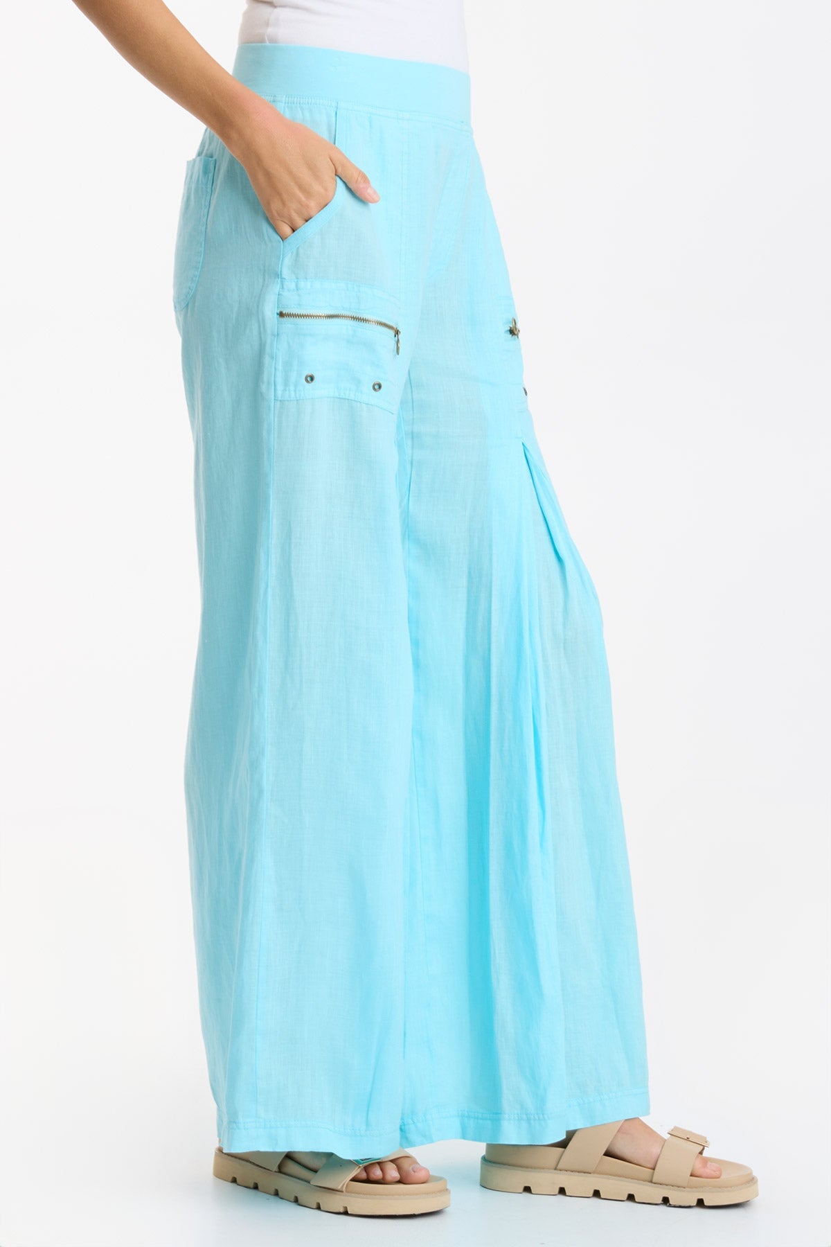 Darja Wide Leg Mermaid Tail Pants - High Waisted Flowy Palazzo Trousers for Women | Perfect for Beach, Vacation, and Boho Chic Outfits