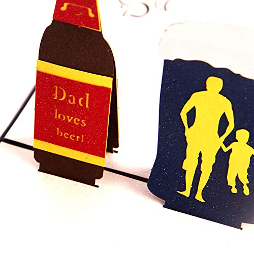 3D Happy Birthday Card for Dad - Funny Father's Day Beer Greeting Card | Perfect Gift for Dad's Birthday, Father's Day & Special Occasions