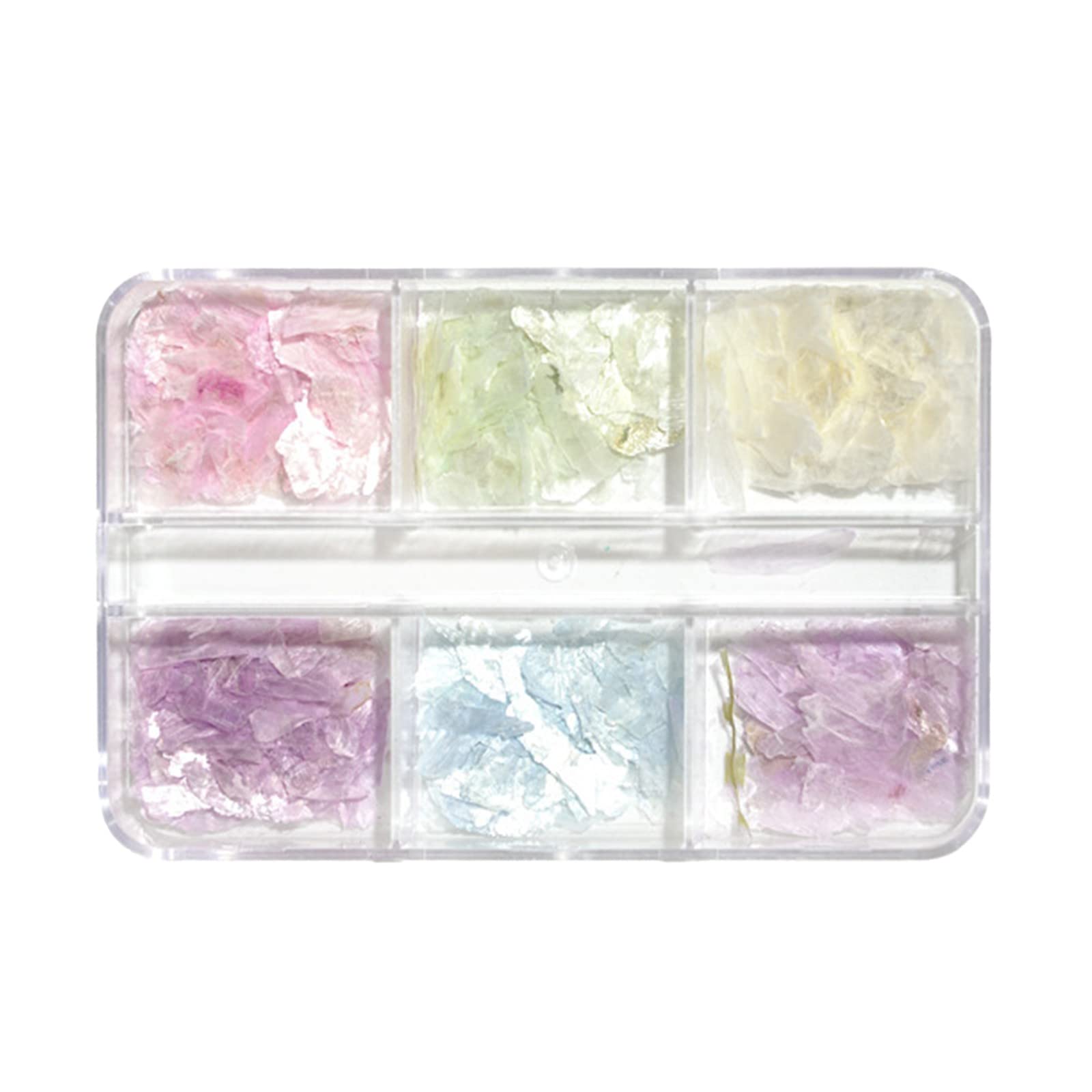 Beetles Nail Glue for Tips - 3D Nail Shell Jewelry Kit with 6 Grid Boxed Color Shell Pieces - Professional Nail Art Decorations & Stickers for Nail Salon & Home Manicure - Perfect for DIY Nail Designs, Bridal Nails & Special Occasion Nail Art