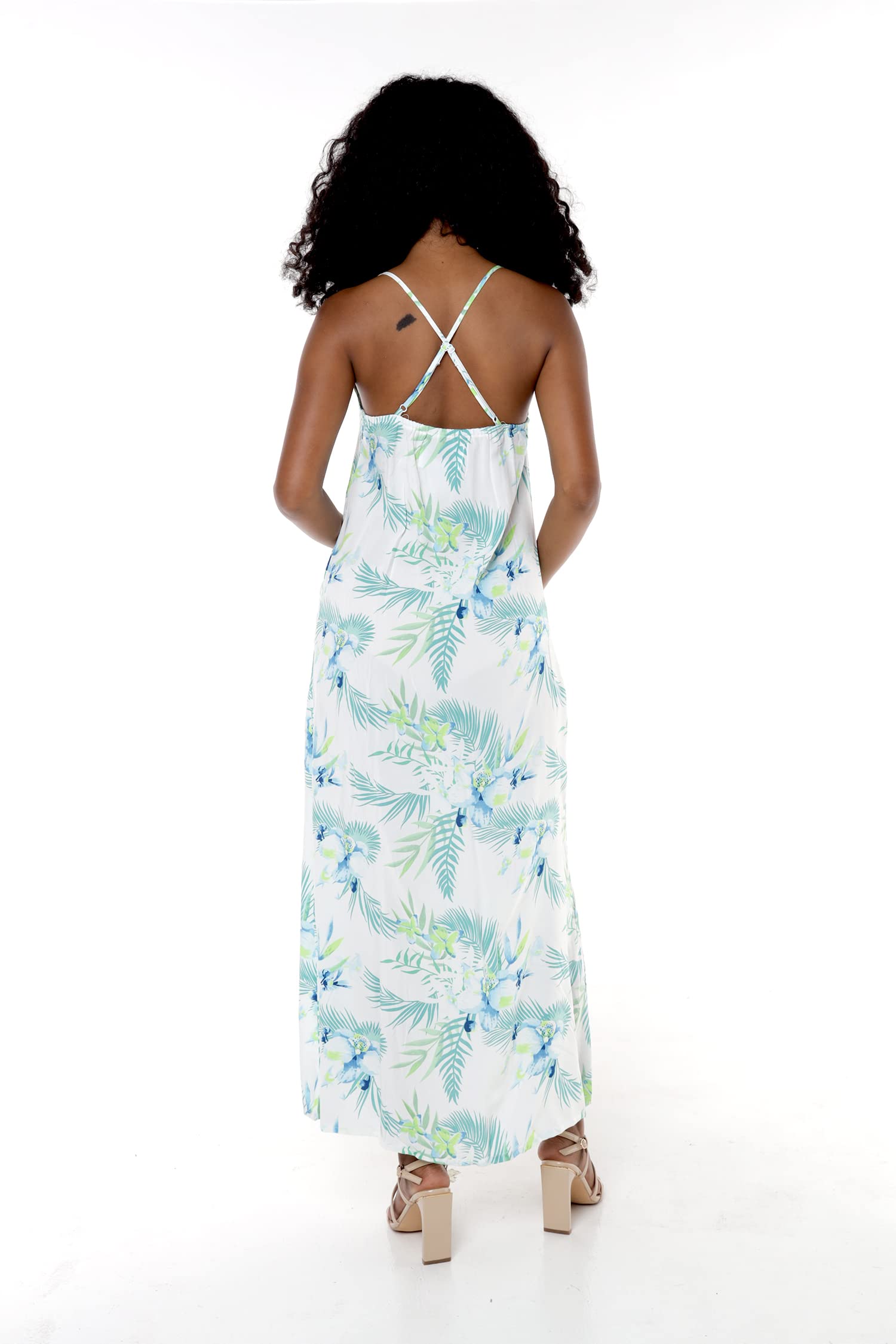 Hawaiian Luau Pineapple Print Sweetheart Maxi Dress for Women - Navy Blue Floral Summer Beach Dress for Vacation, Party & Tropical Getaway