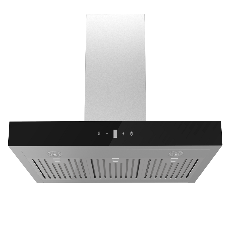 90cm T-Shaped Range Hood with Touch Control - 90M77 - Modern Kitchen Ventilation for Smoke & Odor Removal - Perfect for Home Cooking & Grilling
