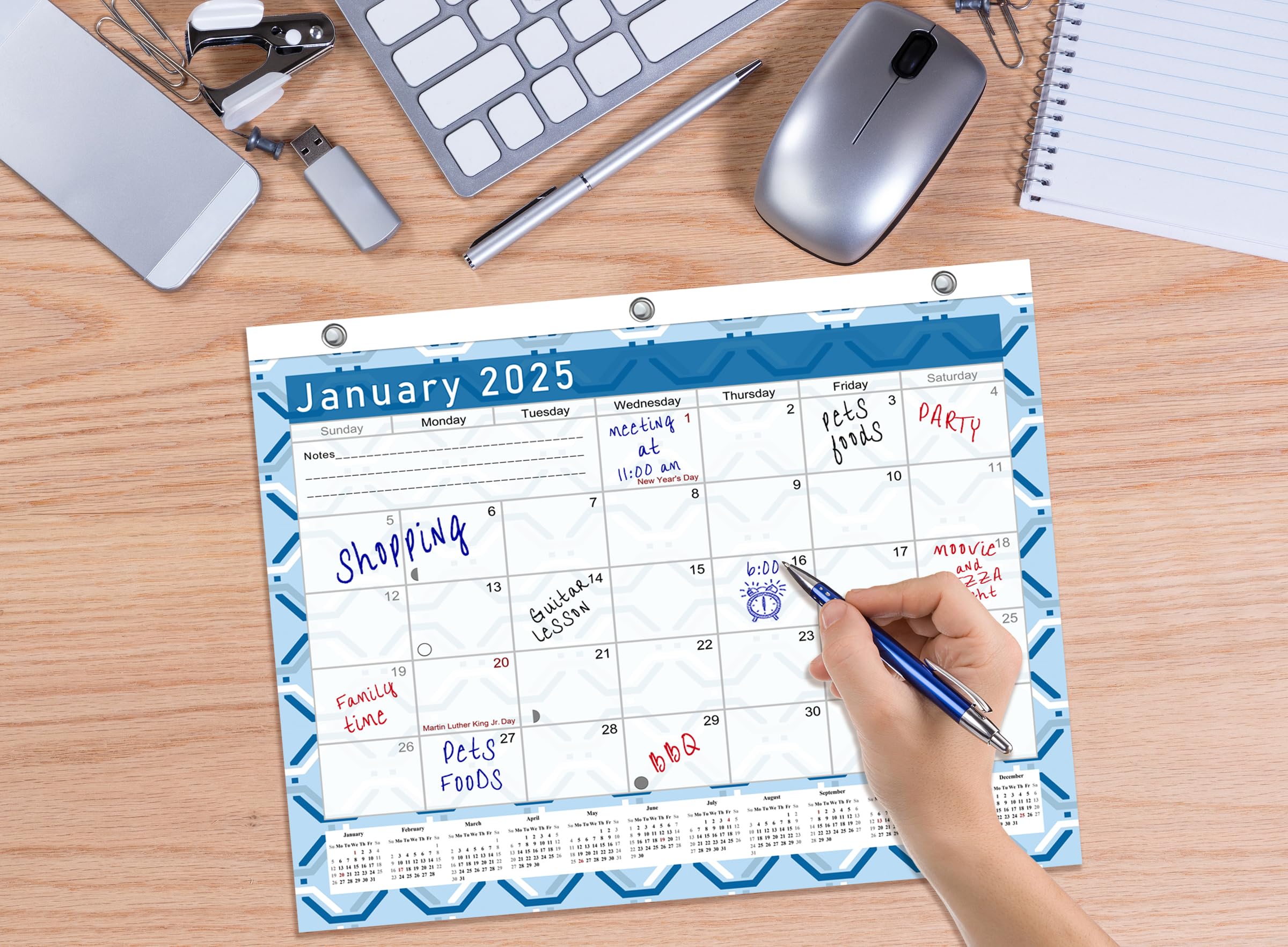 2025 Monthly Calendar Planner - 12-Month Academic Student Organizer for 3-Ring Binder, Desk & Wall | Perfect for School, Office & Home Use