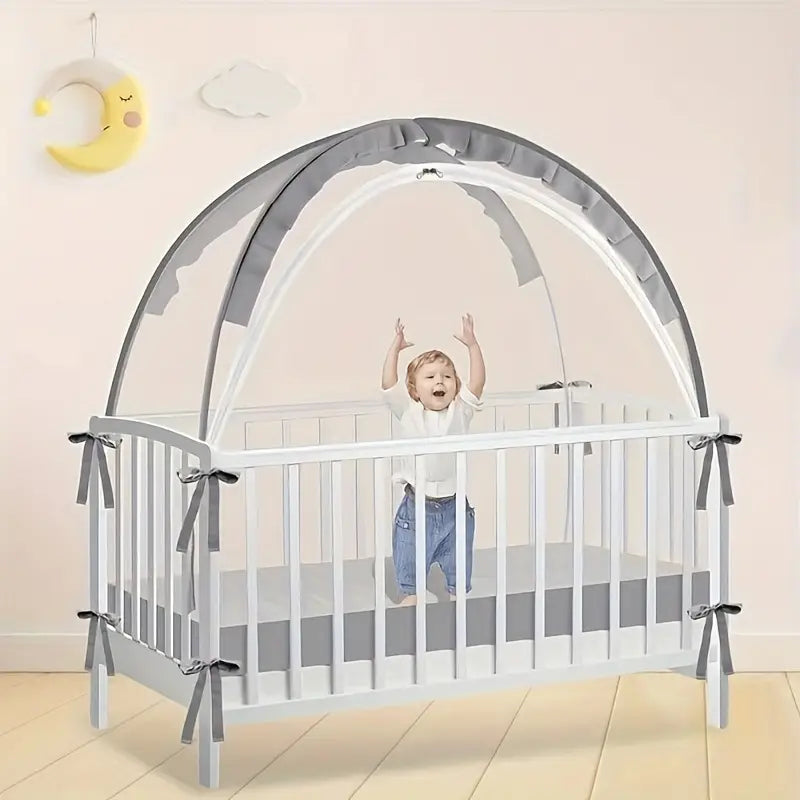 Swabies Full Size Mesh Crib Tent - Breathable Baby Safety Net for Secure Sleeping & Playtime | Perfect for Nursery, Daycare & Travel