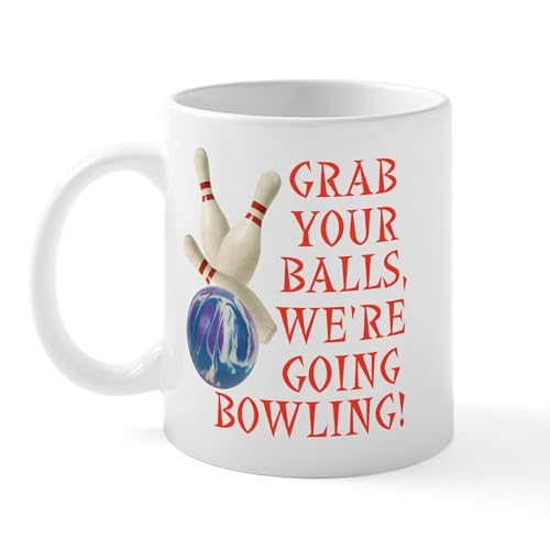 White - Grab Your Balls Bowling Mug