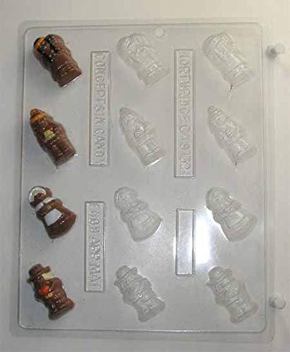 Small Lollipop Candy Mold T016 - Indians and Pilgrims Theme for DIY Chocolate, Candy Making - Perfect for Thanksgiving, Halloween, and Holiday Party Treats