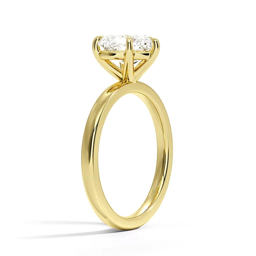 Classic Solitaire Heart Shaped Moissanite Engagement Ring - 1 Carat D Color VVS1 Clarity, 14K White Gold Wedding Band for Women, Proposal Gift, Anniversary Jewelry (Perfect for Valentine's Day, Romantic Proposals & Special Occasions)