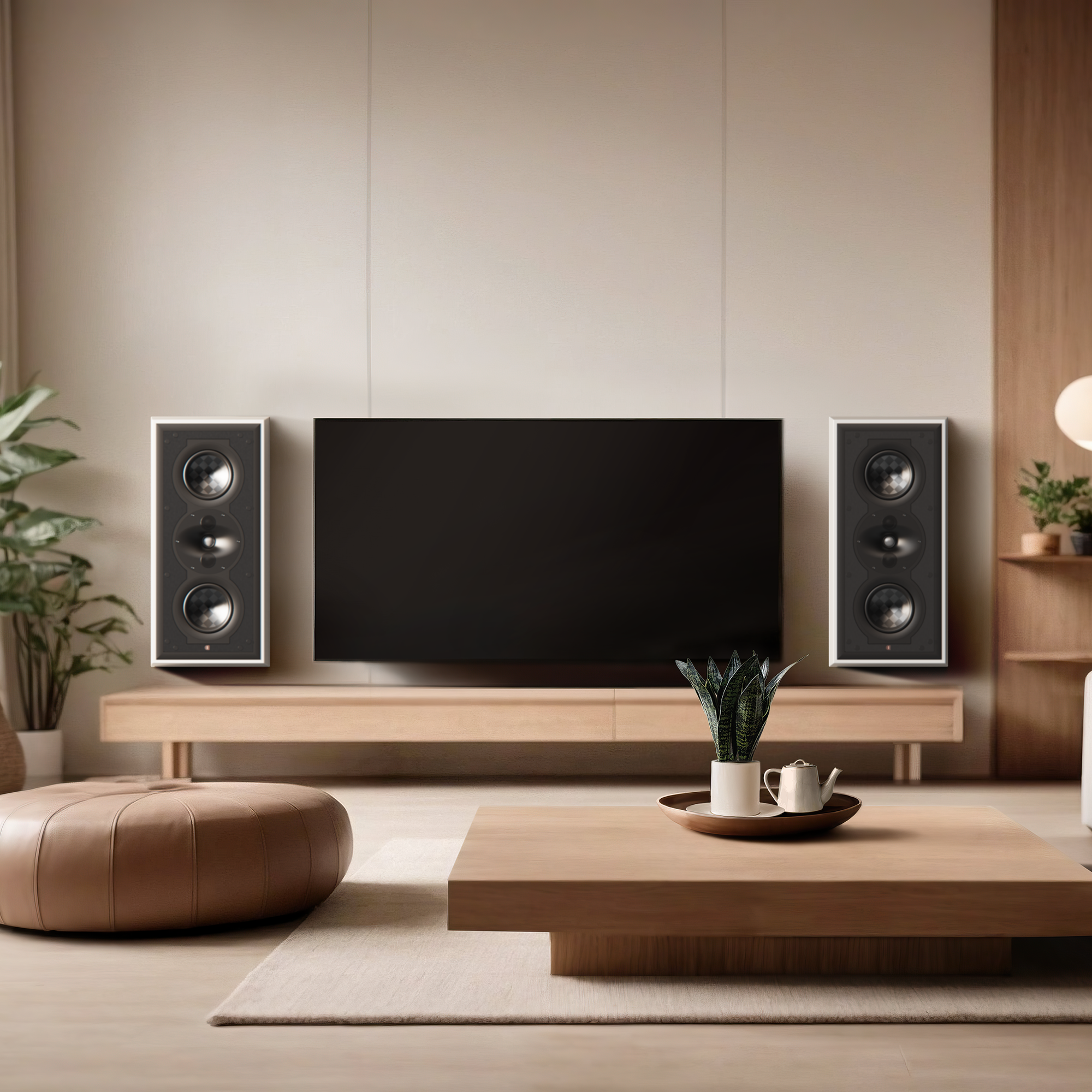 PERLISTEN On-Wall Speaker Frame Kits - Premium Home Theater & Audio Wall Mounting Solution for Surround Sound Systems
